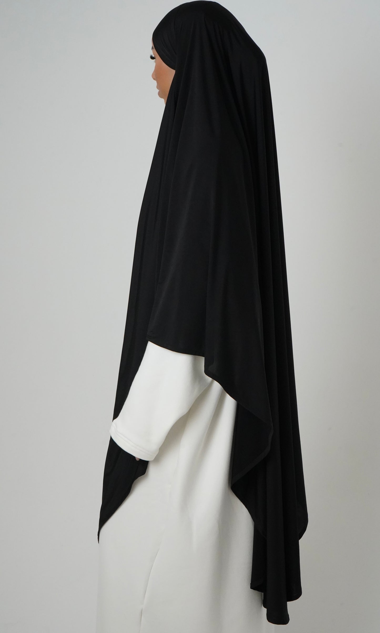 Maxi Premium Jersey Khimar | Black