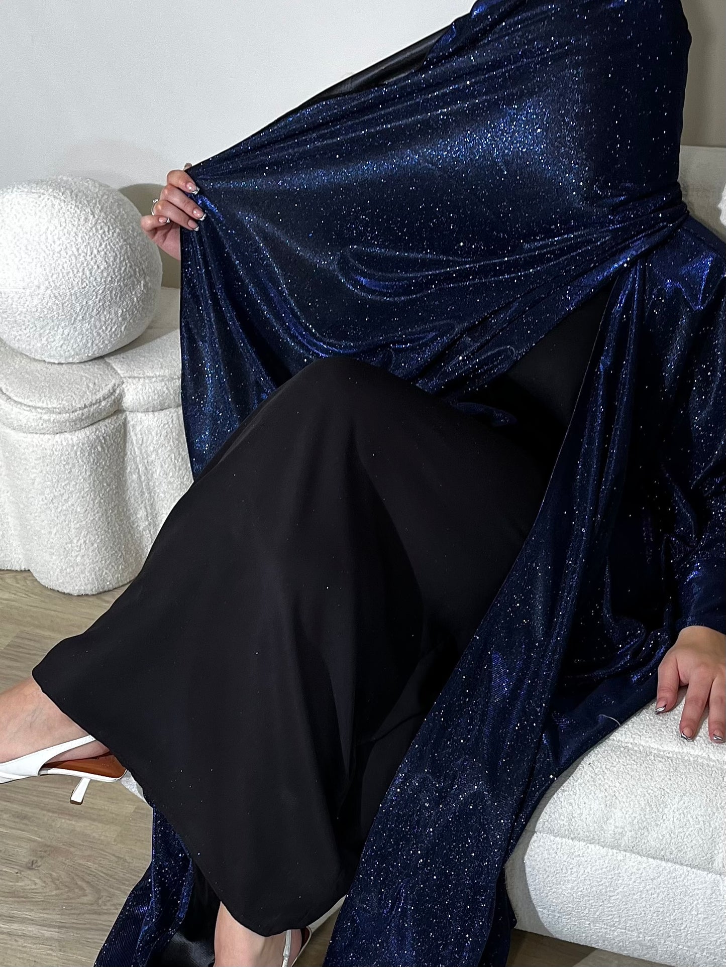 Glitter Headscarf | Navy Blue