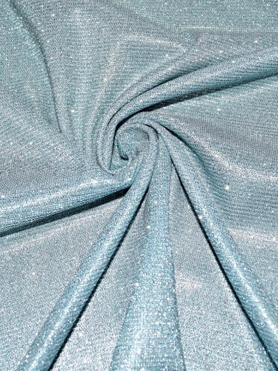 Glitter Wide Sleeve Abaya | Electric Blue OPEN ABAYA