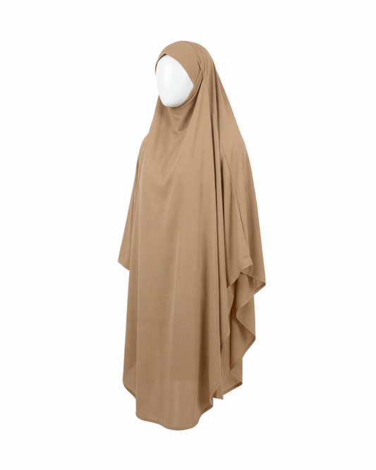 Maxi Premium Jersey Khimar | Fudge