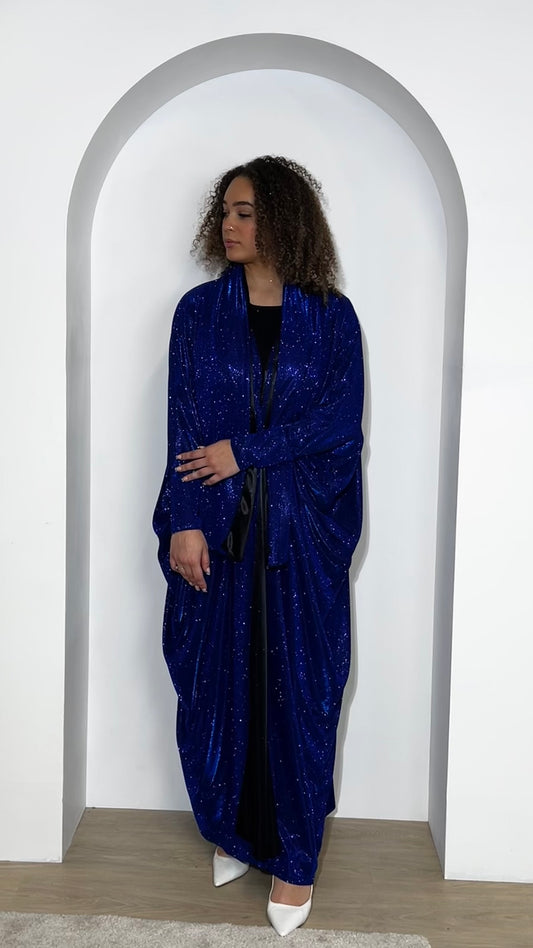 Butterfly with Cuffs Glitter Open Abaya | Choose your shade