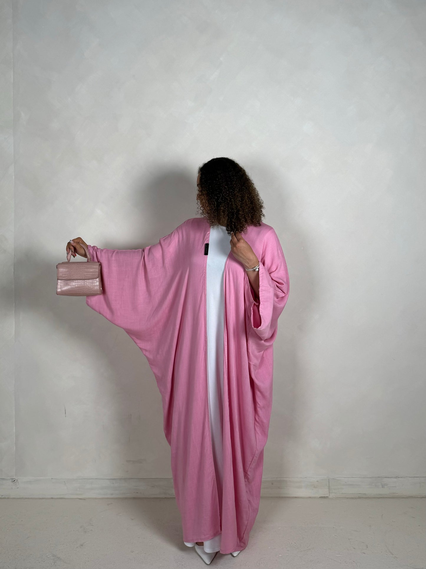Wide Sleeve Summer Abaya | Lilac