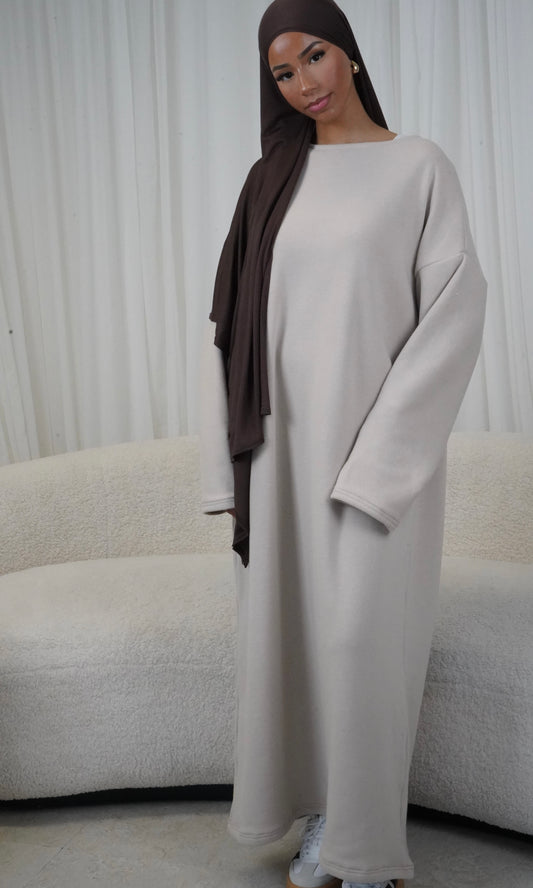 Stone Sweatshirt Abaya | Casual