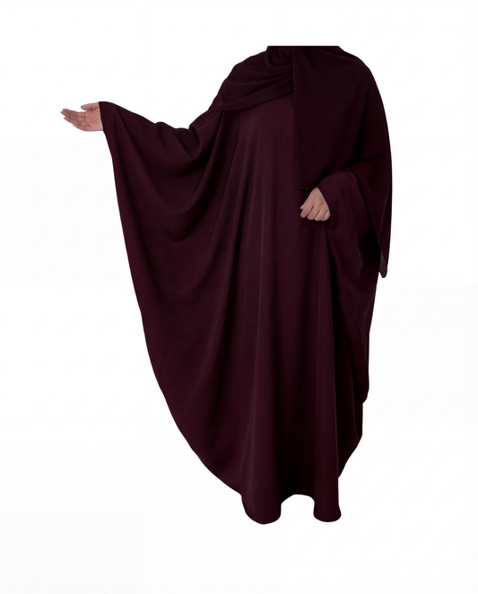 Butterfly Abaya | Burgundy