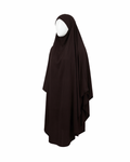 Maxi Premium Jersey Khimar | Chocolate Brown