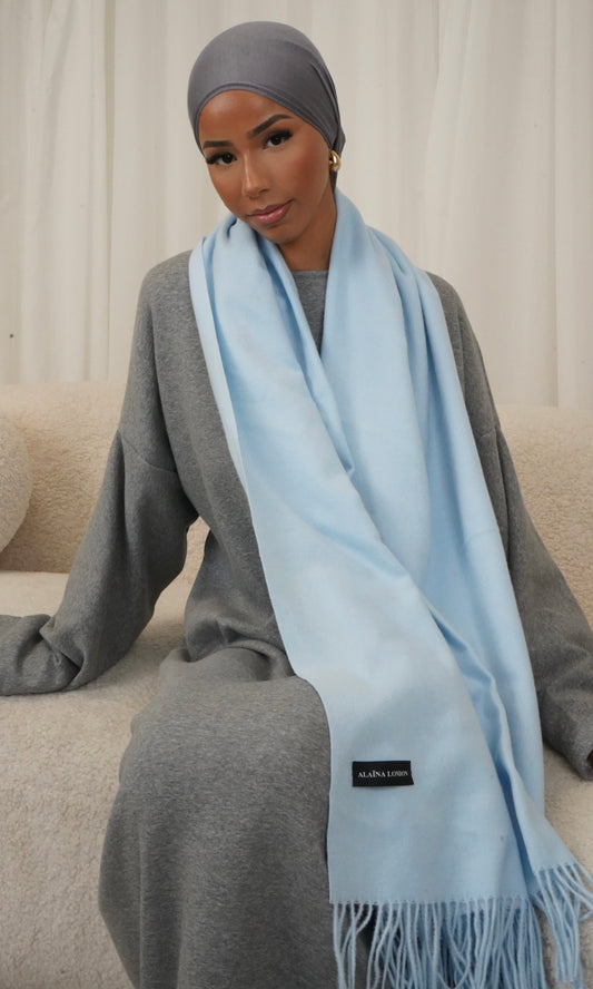 Baby Blue Cashmere Blend Scarf