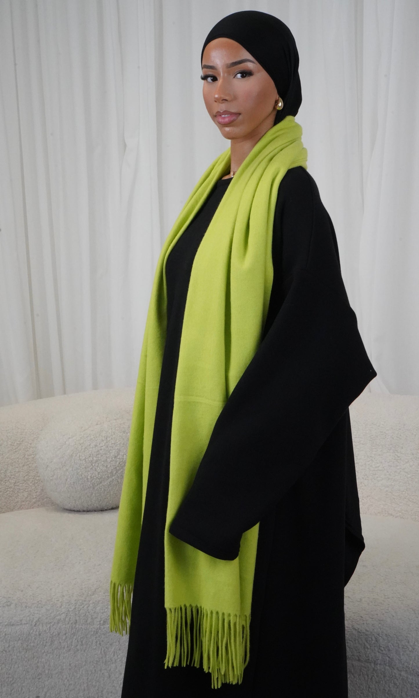 Lime Cashmere Blend Scarf