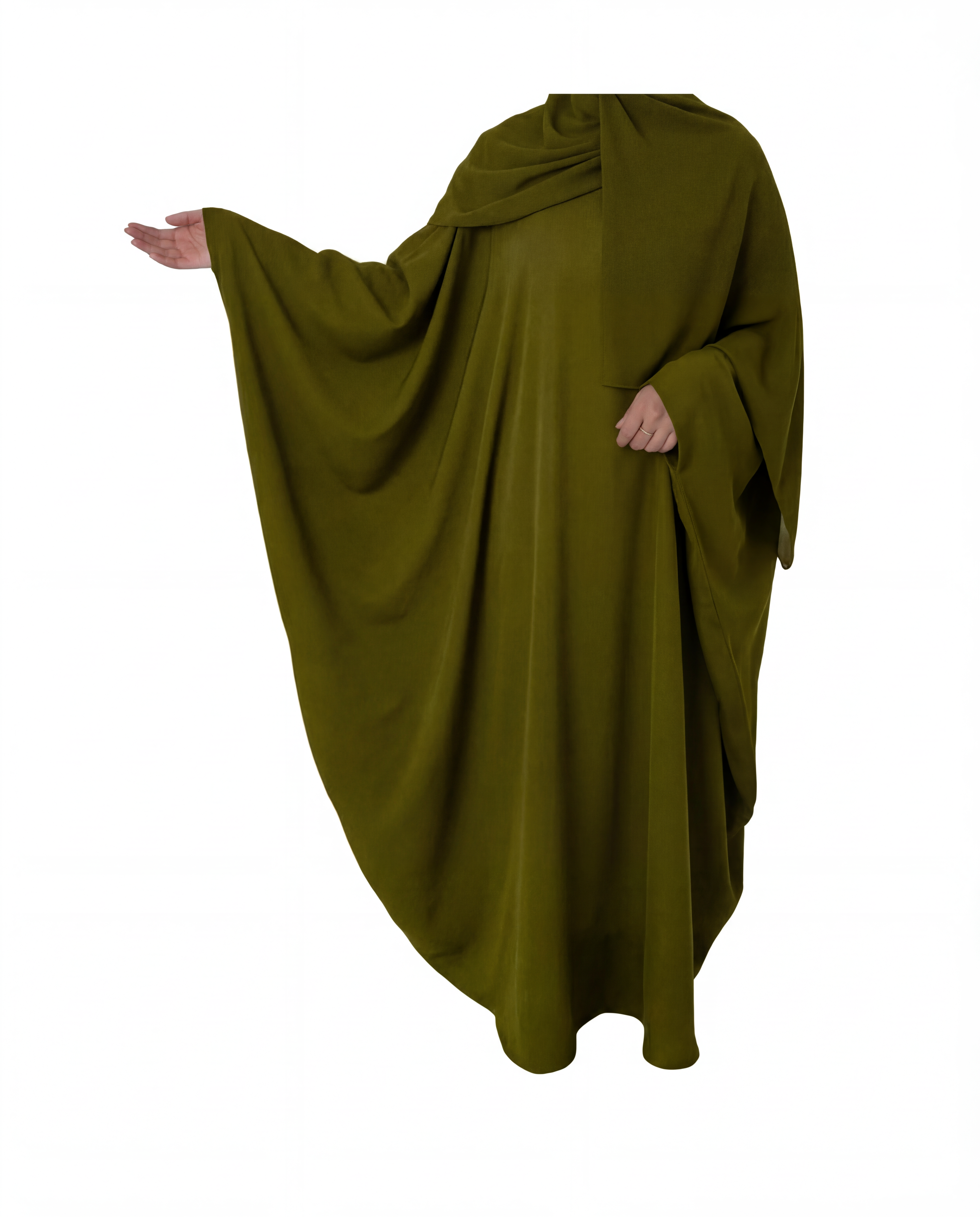 Butterfly Abaya | Light Olive
