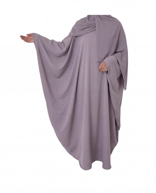 Butterfly Abaya | Lilac Grey